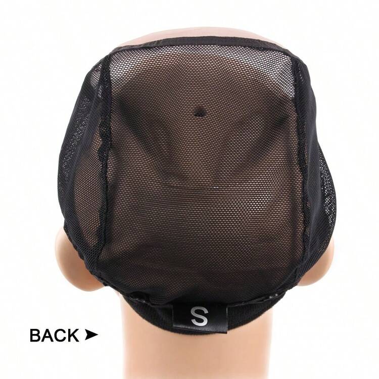 AliLeader S/M/L 号单丝网假发帽，用于制作假发，编织帽，带可调节前绑带，超亲肤系统，边缘弹力鱼网网布 - 查看 4