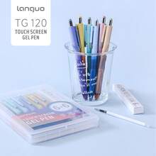 languo 6PCS Stylus Gel Pens With 6 Refills, 0.5mm Smooth Writing Touch Screen Pens For Journaling, School Supplies - 6+6 Combination Set - View 6