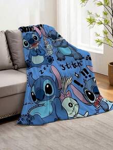 Disney 卡通主题印花法兰绒毯 - 柔软舒适，适合旅行、露营、沙发、床上用品 - 现代简约卡通印花，四季皆宜的舒适床上用品，用途广泛 - 多色 - 查看 5