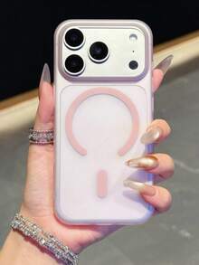 Matte Translucent Frosted Magnetic Case Compatible With IPhone 17 Pro Max 17Pro 17Air 16 Pro Max 16 15 14 Plus 13 12 Pro Max Minimalist Clear Shockproof Soft Cases Shell - Ice Mist Powder - View 2