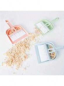 Cat, Hamster, Dustpan & Small Broom Set, Professional Pet Cleaning Tools, Rabbit Litter Scoop, Guinea Pig Litter Box Broom Accessories - Multicolor - View 3