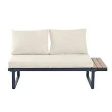 Outdoor Table & Chair Sets - Beige+Grey - View 11