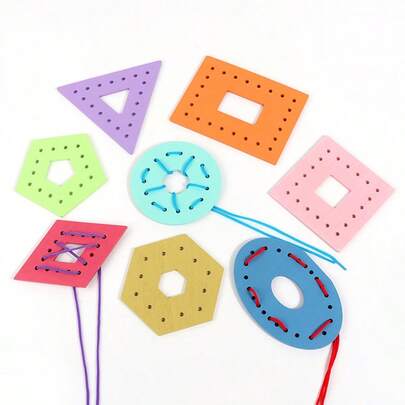 Wooden Beaded Toys - Educational Cognitive Tools, Various Shaped Beaded Toys, Suitable For Early Education. Ideal Gifts For Children's Birthdays, Halloween And Christmas.