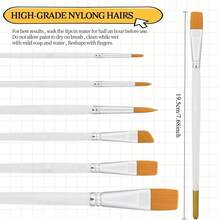 6pcs/Set Cake Decorating Brushes, Design, Suitable For Cake Decorating, Can Be Used With Edible Glitter And Food Coloring. This Tool Set Features Soft Synthetic Bristles, Easy To Use And Clean. - Multicolor - View 2