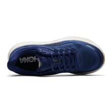 Hoka Men's Cushioned Lightweight Casual Sports Shoes, Bondi 9 Running Shoes, 1162011-MVR, Spring/Summer - Blue-black/white - View 4