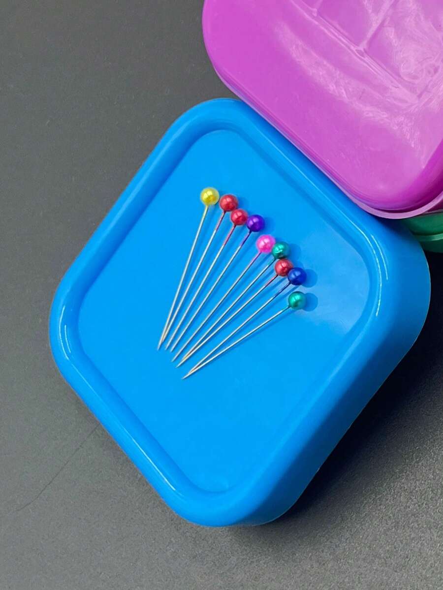 Cross Stitch Magnetic Needle Holder, Craft Organizer, Handmade DIY Tool, Magnetic Needle Inserter, Magnetic Needle Catcher, Cross Stitch Anti-Lost Needle Catcher, Purple/Blue/Green/Pink - Magnetic Needle Box - View 1