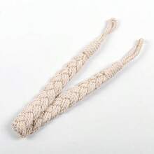 2 PCS Handwoven Macrame Curtain Tiebacks, Beige Braided Cotton Rope Holders For Nursery & Living Room - Apricot - View 3