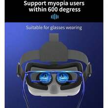 Kính thực tế ảo Huadan VR, kính 3D VR, mũ bảo hiểm VR, kính đeo VR, thích hợp cho TV, phim và trò chơi điện tử, tương thích với điện thoại thông minh IOS và Android có kích thước từ 4.7-7.2 inch - Màu trắng - Nhiều màu - Xem 6