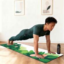 1 片 71*22 英寸瑜伽垫，多种花卉图案可选 - 防滑耐磨加宽加厚健身垫，家用/专业初学者瑜伽训练垫 - 彩色 - 查看 5