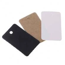 100pcs Kraft Paper Gift Cards Hang Tags Jewelry Labels Tag Craft Decor 2x3.3cm - C04 - View 2