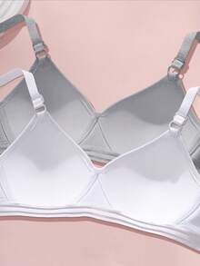 Set de 2 sujetadores para niñas y adolescentes, cómodos y transpirables con acolchado, adecuados para edades de 13 a 16 años - Multicolor - Ver 4