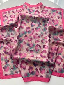 1pc Bandana New Leopard Print Scarf, Versatile Elegant Neckerchief, Fashion Shawl, Headband, Square Scarf For Women - Multicolor - View 8