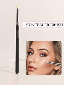 1支山羊毛眼影刷，妆效自然无痕，电镀铜管，高端眼部细节刷 - 黑色 - 查看 1