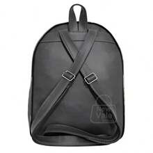 Women's Backpack, Reinforced Small Backpack With Beautiful Exclusive Coin Purse + Pompom Keychain - Black - View 4