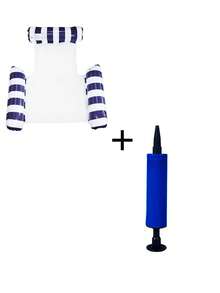 1/2Pcs Swimming Pool Loungers, Inflatable Float Beds, Foldable Striped Swimming Floats, Pool Parties, Beach Accessories - 1 Item - View 14