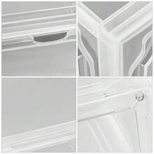6 Pack Transparent Shoe Storage Boxes Hard Plastic Stackable Shoe Box Organiser Foldable Storage Case For Home Closet Organizer - White - View 5