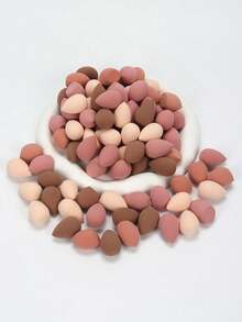 3/5/10/15/20/30/50pcs Mini Makeup Sponges, Random Colors & Shapes, Powder, Cream & Liquid Foundation Blender, Latex-Free Wet & Dry Use, Suitable For All Skin Types - Multicolor - View 10