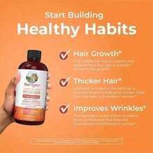 Mary-Ruth's Liquid Multivitamin + Hair Growth - Clinically Tested For Thicker Hair In Women - Improve Facial Wrinkles - Vegan - 15.22 Fl Oz - LMM-hG-pM-15oz-dLHF-bundle - 查看 7