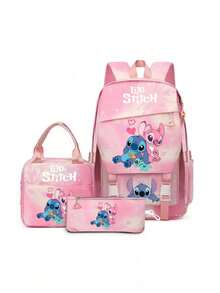 3pcs Cartoon Stitching Pattern Backpack Set, Suitable For Primary And Secondary School Students, Back To School Backpack - Multicolor - View 11