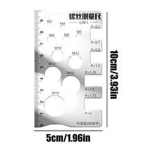 Gängkontroll Skruvmätningslinjal Rostfritt stål Skjutmått Metriskt Gauge Verktyg för att mäta skruvstigning Bit Bult Mutter Skruv - A - Visa 2