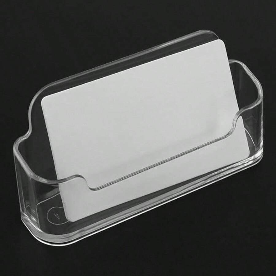 1个透明塑料单卡槽名片夹，适用于商务展览 - 彩色 - 查看 1