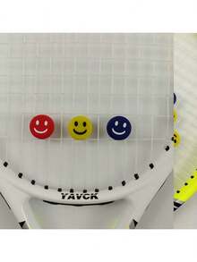 6pcs/12pcs Tennis Racket Shock Absorbers, Shock Pads, Tennis Accessories, Silicone Smiling Face Shock Absorbing Strips - Multicolor - View 5