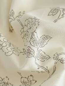 Juego de ropa de cama con volantes con estampado floral ditsy (1 funda nórdica + 2 fundas de almohada, sin relleno), suave y cómodo para dormitorio/habitación de invitados, lavable a máquina, para todas las estaciones - Blanco - Ver 7