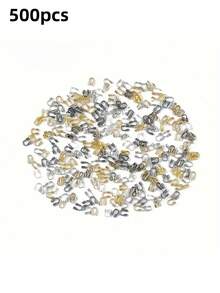 100/200/500pcs U-Shaped Brass Metal Wire Protective Rings With 1mm Hole, For Jewelry Making Earrings Bracelets Necklaces DIY Craft Accessories - Multicolor - View 24