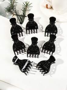 1pc-8pcs Hair Volume Clip,Root Clips For Curly Hair Volume And Claw Clips For Thick Hair Summer Hair Accessories Beach Hair Claws Vacay Hair Clips - Black - View 16