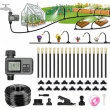 Quality Goods60FT Drip Irrigation System With Water Timer Automatic Garden Watering Kit With 360° Bendable Hose And Adjustable Nozzles Smart Irrigation System For Greenhouse Lawn Yard And Plants - Dài 60 feet kèm hẹn giờ - Xem 8