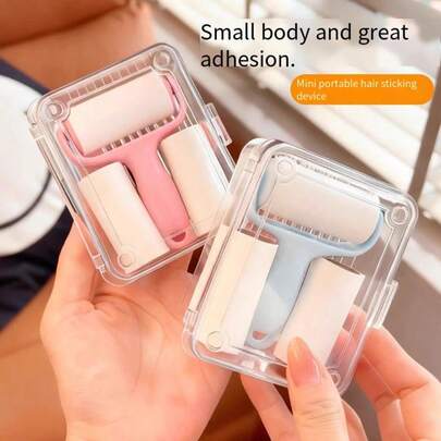 1pc Small Size Pet Hair Remover Roller Set With 3 Refills, Super Sticky For Removing Lint, Fur, Fuzz From Clothes, Carpets, Car Seats