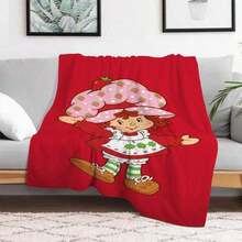 1Pc S-Strawberry Pink Shortcake Throw Blanket – Fluffy Plaid Picnic & Camping Blanket, Soft & Cozy Portable Sofa Decor, Downy King Lid Blanket For All-Season Comfort, Multiple Sizes 50x60 To 60x80 Inches - 多色 5 - 查看 11