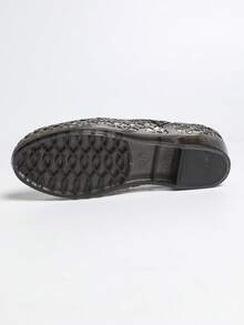 Women's Flat Sandals, Black Elegant Jelly Pearls Fashion Casual Beach Vacation, Spring/Summer - Black - View 9