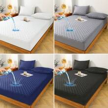 AVXLRQ Lenzuolo con angoli/coprimaterasso di alta qualità. Lavabile in lavatrice, morbido e confortevole, con tripla trapuntatura. Adatto a camere da letto e hotel di lusso. Lavorazione di alta qualità con angoli profondi 30 cm. - Multicolore - Visualizzare 2