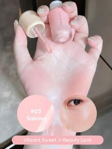 JUDYDOLL 液体腮红精华液，蕴含仙人掌果提取物，打造透亮光泽，呈现自然红润妆效，适合日常妆容。 - #03 Salmon - 查看 3