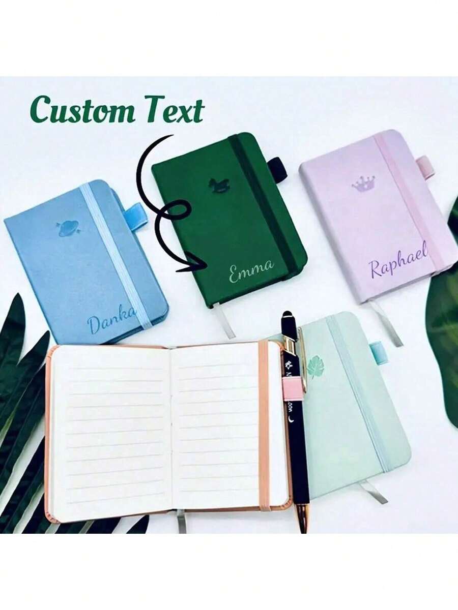Personalized A6/A7 Notebook With Strap, Waterproof Notebook Suitable For Students, Birthday Gift, Daily Use And Office, Back To School Reward Notebook - Multicolor - View 1
