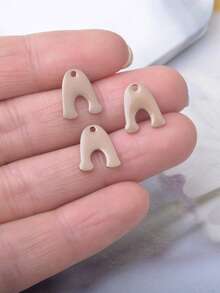 10pcs Antique Copper Teardrop Letter A Shape & Elephant Leg Charms, Fashion Jewelry Accessories For Women - Letter a Shape - View 19