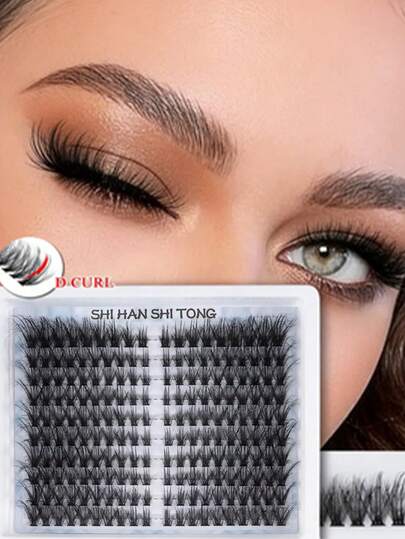 180 piezas de pestañas postizas de alta capacidad 40D, de longitudes mixtas, estilo 5D esponjoso, pestañas falsas para alargar las esquinas de los ojos, adecuadas para principiantes, reutilizables, hechas a mano, regalo para mujeres, reina de la fiesta