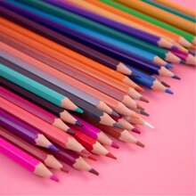 1 set de 24 colores de lápices de colores a base de aceite, suministros de dibujo y pintura para estudiantes - Juego de lápices de colores - Ver 9