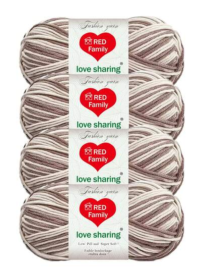 200g 4-Piece Ombre Yarn Set, 5-Ply Soft & Fade-Resistant Yarn Suitable For Crochet, Knitting, DIY Handicrafts Like Carpets, Clothing, Scarves, Great For Beginners