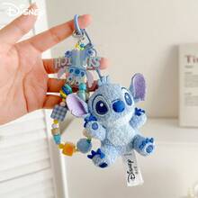 Disney 迪士尼授权可爱史迪奇毛绒玩具钥匙扣，创意挂绳，腕带玩偶，儿童节/生日礼物 - 彩色 - 查看 4