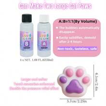 DIY Glow-In-The-Dark Giant Cat Paw Taba Squishy Making Kit ,Soft And Slow Back,Sticky Stress Relief Toy, Creative Gift Set For Girls, Perfect Birthday Gifts For Kids,Ideal Holiday Gifts,Fun Cute Gift,Birthday Gifts,Easter Gifts,Halloween Gifts,Christmas Gifts,Kids Games,Kids Toys,Boy Games, Girl Games,Children's Games. - Pink - View 5