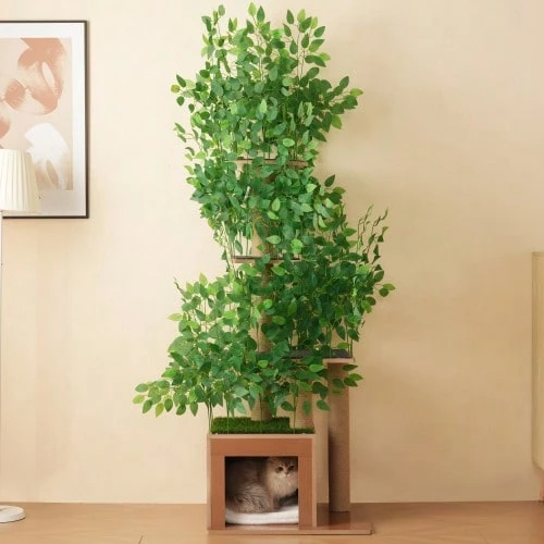 Árboles y casas para gatos - Verde - Ver 1