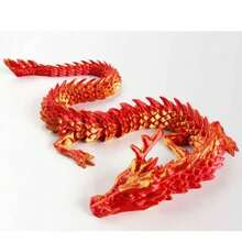60 cm/23.6 pulgadas Modelo grande de dragón impreso en 3D, decoración de dragón volador, juguete de alta calidad, duradero/a prueba de golpes, adecuado para decoración de escritorio, relleno de canasta de Pascua, regalo de Pascua, alivio del estrés, regalo de cumpleaños, regalo perfecto, ¡juguete sorpresa! - Multicolor - Ver 12