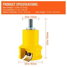 Tenon Cutter, 1.5" / 38 Mm Diameter, With Dual Curved Blades & Button Screws Home Master Kit, Premium Aluminum & Steel Log Furniture Cutter, Commercial Woodworking Tool For Home Beginner DIY - 1.5" / 38 Mm, Curved Blades - View 7