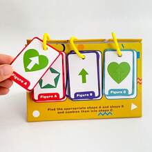 Lachilly 60 Daily Shape Practice Cards Calendar, Flip Cards With Find & Identify Games, Daily Vocabulary Learning Supplies, Home School Classroom Resources Educational Toys - Multicolor - View 10