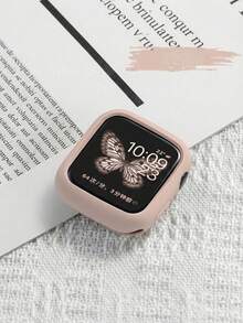 1 pieza Funda protectora de TPU mate rosa y silicona a prueba de golpes compatible con IWatch de 38mm, 40mm, 41mm, 42mm, 44mm, 45mm, funda de reloj suave y de moda compatible con Apple Watch Series 9, 8, 7, 6, 5, 4, 3, 2, 1 y SE3, accesorios de funda de reloj, adecuado para uso diario, fiestas, negocios, excelentes regalos de Navidad, cumpleaños, regreso a la escuela y vacaciones para mujeres y hombres - Rosa - Ver 5
