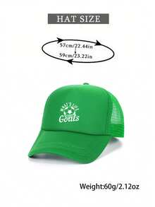 1pc Fashion Sponge Cap WHAT'S LIFE WITHOUT GOALS Letter Printing Adult Truck Driver Hat Baseball Hat Fishing Hat Funny Gift Hat For Men And Women Spring And Summer - Multicolor - View 5