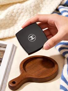 CHANEL Double-Sided Black High Gloss Compact Makeup Mirror - Black - View 6