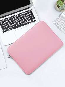 1pc Minimalist Dual Zipper Laptop Sleeve, Protective Case For Laptop - View 1